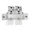 Professionelle Fritteuse 2 x 8 L mit Ablass - Dynasteel