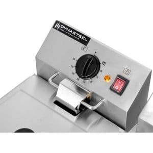 Professionelle Fritteuse 2 x 8 L mit Ablass - Dynasteel