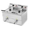 Professionelle Premium Fritteuse 2 x 8 L mit Ablass - Dynasteel