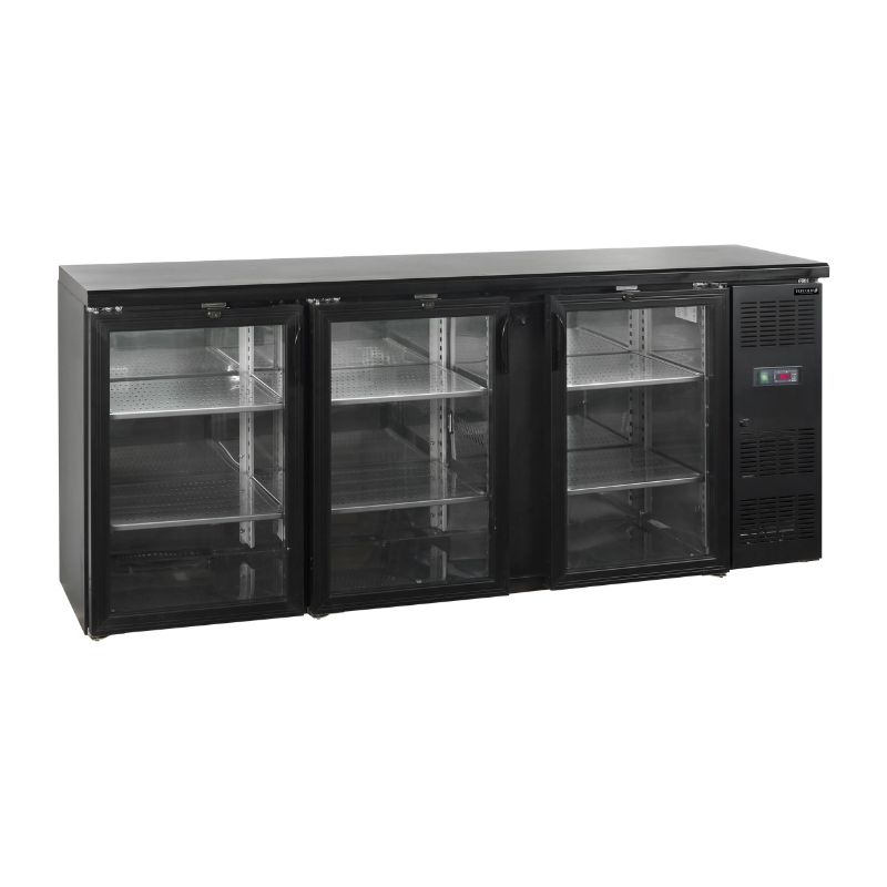 Rückkühlschrank mit 3 Glastüren - 442 L | TEFCOLD CBC310G Rückkühlschrank mit 3 Glastüren - 442 L | TEFCOLD CBC310G