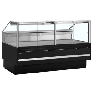 Schwarze Supermarkt-Kühlvitrine - 469 L - TEFCOLD