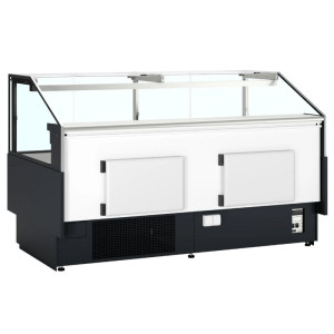 Schwarze Supermarkt-Kühlvitrine - 469 L - TEFCOLD