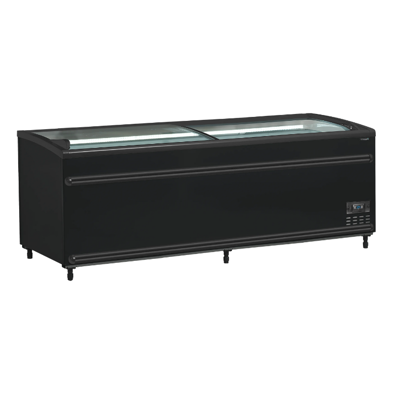 Kühlschrank Gefrierschrank Gebogenes Glasdeckel - Schwarz - 584 L - TEFCOLD