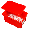 Bac Rectangulaire 55 L + Couvercle Rouge HACCP