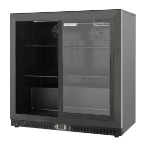 Refrigerated Back Bar 212 L 2 Sliding Doors Black