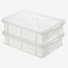 Halber Behälter für Teiglinge 9L Weiß - 400 x 300 mm - Gilac