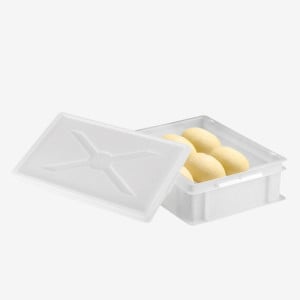 Halber Behälter für Teiglinge 9L Weiß - 400 x 300 mm - Gilac