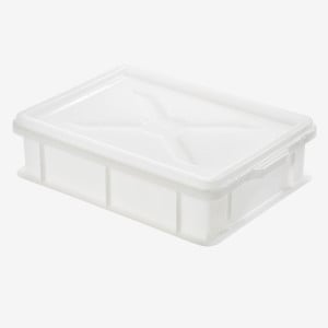 Halber Behälter für Teiglinge 9L Weiß - 400 x 300 mm - Gilac