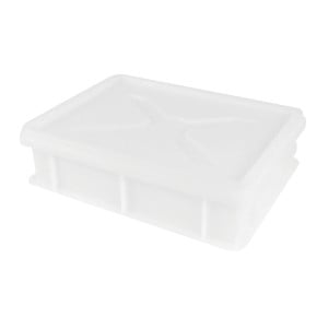 Halber Behälter für Teiglinge 9L Weiß - 400 x 300 mm - Gilac