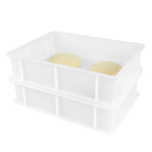 Halber Behälter für Teiglinge 9L Weiß - 400 x 300 mm - Gilac