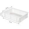 Halber Behälter für Teiglinge 9L Weiß - 400 x 300 mm - Gilac