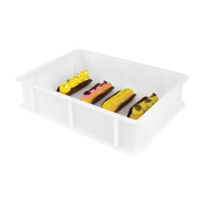 Halber Behälter für Teiglinge 9L Weiß - 400 x 300 mm - Gilac