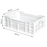 Caisse 600 X 400 Ajouree 40L Blanc - Gilac