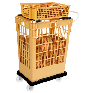 Rollsockel 4 Lenkrollen - Stahlrahmen - Schwarz