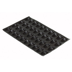 Madeleine-Backform - 40 Vertiefungen - 78 x 47 mm - Matfer