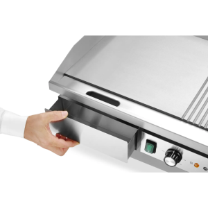 Grill Plate Grooved/Smooth - 717 x 383 mm - HENDI