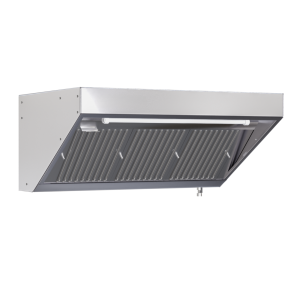 Edelstahl Snack Dunstabzugshaube 1600x700 mm 1350 m³/h LED Ohne Motor