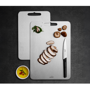 Edelstahl-Schneidebrett 18/10 - 200 x 300 mm - Dicke 2,5 mm