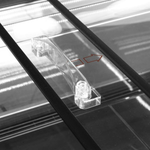 Refrigerator Freezer Black Glass Lid - 213 L - TEFCOLD