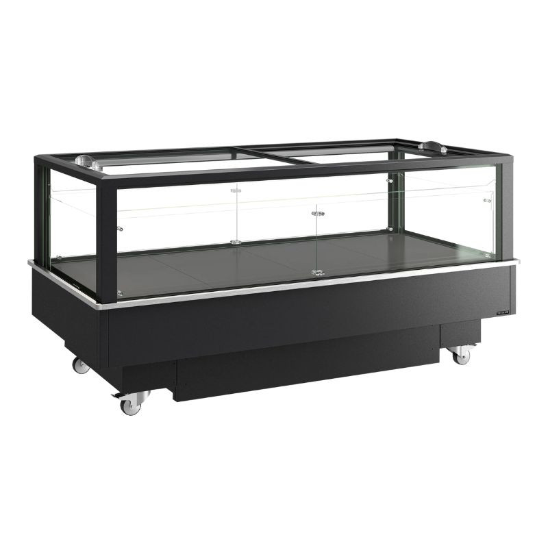 Kühlschrank Gefrierschrank Glastür Schwarz - 427 L - TEFCOLD