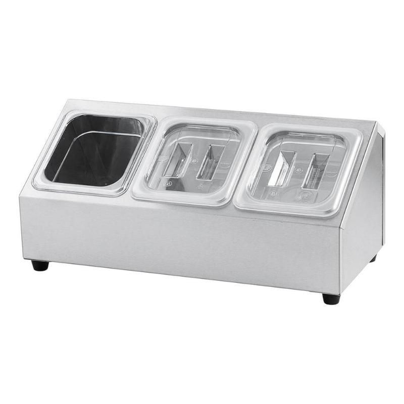 Präsentationsständer für 3 GN-Behälter 1/6 - T 150 mm - Stalgast