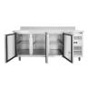 3-Door Refrigerated Table GN1/1 - Depth 700 with Backsplash - Dynasteel
