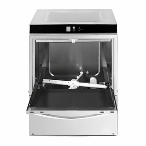 Professional Dishwasher with Rinse Aid and Detergent Dispenser and Drain Pump - 50 x 50 cm - Dynasteel