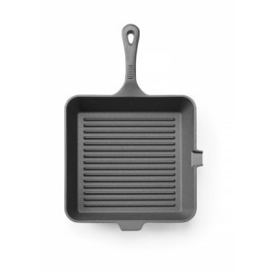 Poêle à Griller en Fonte Carrée - 250 x 250 mm - HENDI