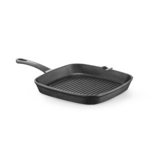 Quadratische Gusseisen-Grillpfanne - 230 x 230 mm - HENDI