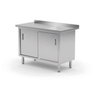 Wall Table - Cabinet with Sliding Doors - L 1400 x D 600 mm - HENDI