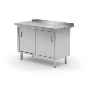 Wandtisch - Schrank mit Schiebetüren - L 1600 x T 600 mm - HENDI