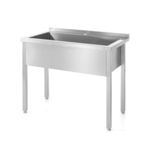 Einfaches Spültisch Geschweißt - T 600 x B 800 mm - HENDI