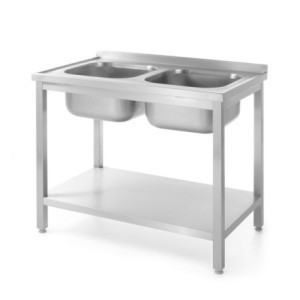 Taucht 2 Profi Line Becken mit Regal - T 600 x B 1000 mm - HENDI