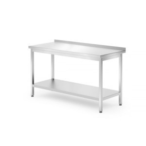 Wandarbeitstisch Profi Line mit Regal - T 700 x B 1400 mm - HENDI