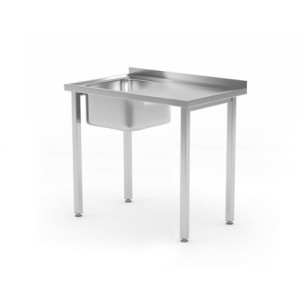 Plonge 1 Basin on the Left Kitchen Line - P 600 x L 800 mm - HENDI