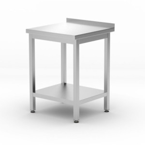 Table de Travail Murale Kitchen Line avec Étagère - P 600 x L 600 mm - HENDI