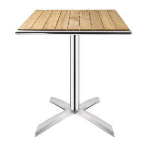 Table Bistro Carrée avec Plateau Basculant Frêne - 600  Reconditionnée