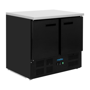 Schwarzer Kühltisch - 2 Türen - 257 L - Polar
