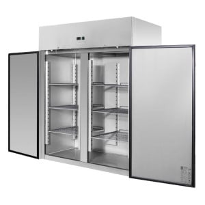 Edelstahl-Kühlschrank Positiv GN 2/1 - 1400 L - Dynasteel
