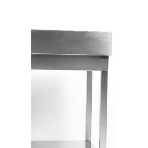 Edelstahltisch 1600x700 mm Rückwand und Unterregal