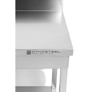 Edelstahltisch 1600x700 mm Rückwand und Unterregal