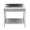 Stainless Steel Table 1600x700 mm with Backsplash and Lower Shelf