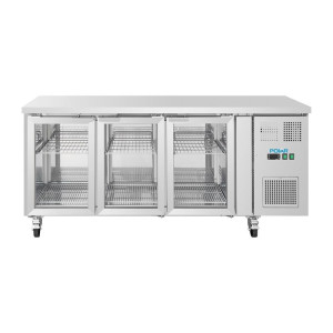 Positive Refrigerated Table with 3 Glass Doors - 465 L - Polar