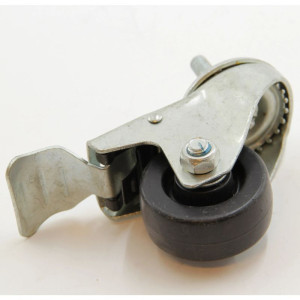 60 mm Caster with Brake Mounted on Pin - TEFCOLD
