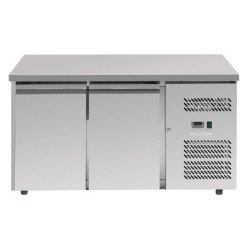 Positive Refrigerated Table 2 Doors 228 L Ventilated Stainless Steel