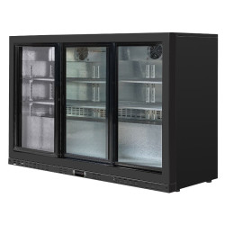 Arrière-Bar Réfrigéré 320 L 3 Portes Vitrées Coulissantes