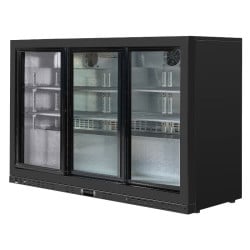 Refrigerated Back Bar 320 L 3 Sliding Glass Doors