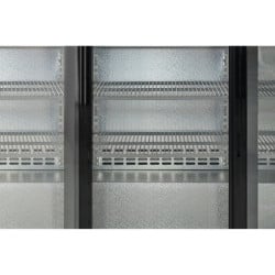 Rückkühlschrank 320 L 3 Schiebetüren aus Glas