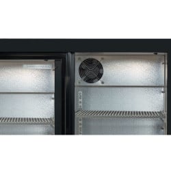 Rückkühlschrank 320 L 3 Schiebetüren aus Glas