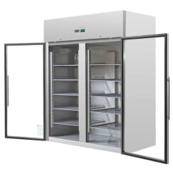 Positive Kühlschrank 1400 L 2 Glastüren GN 2/1